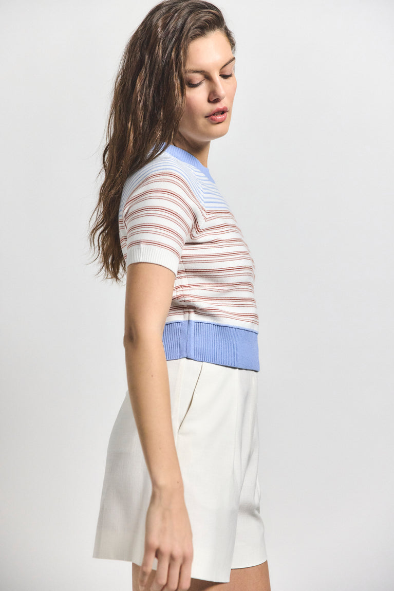 Boswell Adjustable Waist Short White Womens Shorts
