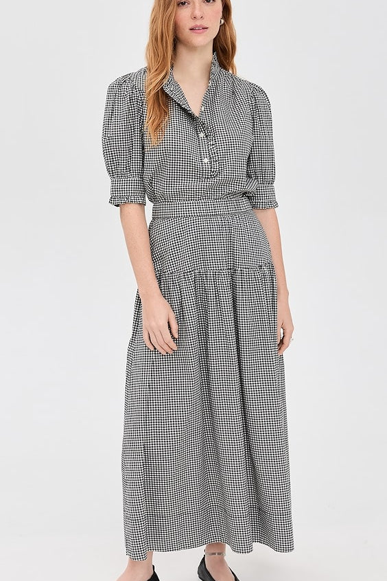 Lydia Skirt Onyx Check