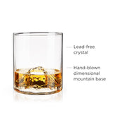 Viski Mountain Themed Crystal Tumblers - Set of 2