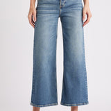 High Rise Wide Leg Crop Crafted Indigo