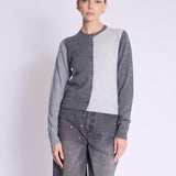 Gabriel Two-Tone Grey Cardigan Sweater