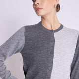 Gabriel Two-Tone Grey Cardigan Sweater