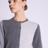 Gabriel Two-Tone Grey Cardigan Sweater