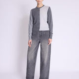 Gabriel Two-Tone Grey Cardigan Sweater