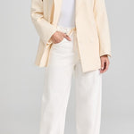 Brynn Drawstring Denim Trouser Pashmina Off White