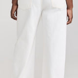 Brynn Drawstring Denim Trouser Pashmina Off White