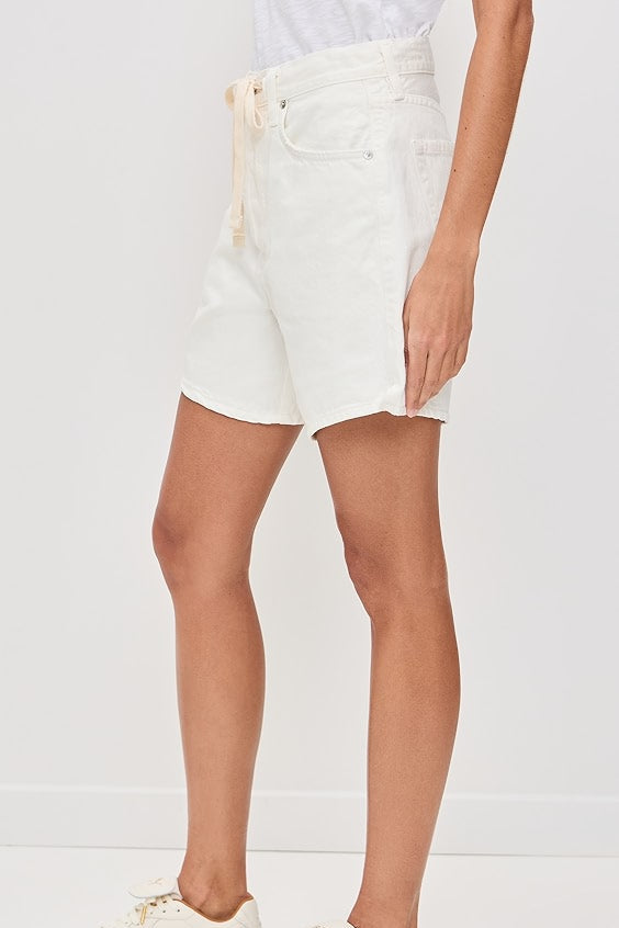 Brynn Drawstring Short Linen Vanilla