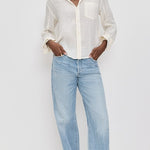 Kayla Shrunken Button Up Vanilla