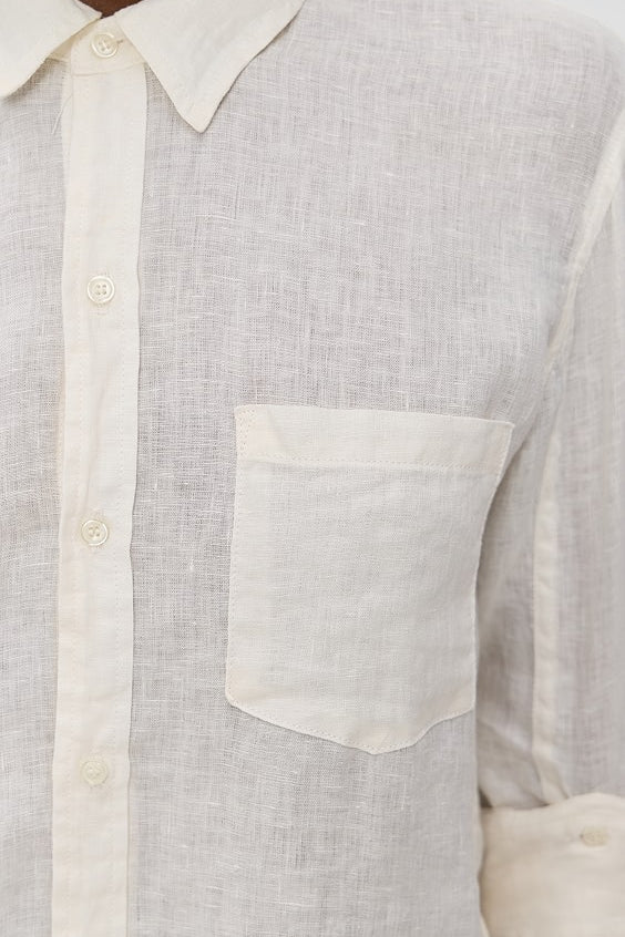 Kayla Shrunken Button Up Vanilla