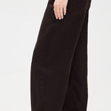 Brynn Drawstring Linen Trouser Chocolate Brown