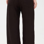 Brynn Drawstring Linen Trouser Chocolate Brown