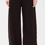 Brynn Drawstring Linen Trouser Chocolate Brown