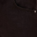 Brynn Drawstring Linen Trouser Chocolate Brown