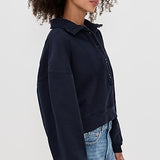 Mirelle Funnel Neck Pullover Navy