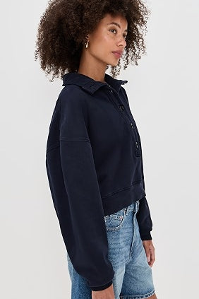 Mirelle Funnel Neck Pullover Navy