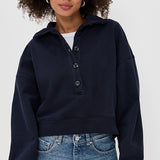 Mirelle Funnel Neck Pullover Navy