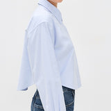 Ana Cropped Shirt Blue