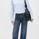 Ana Cropped Shirt Blue
