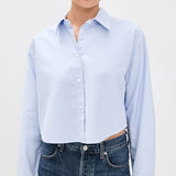 Ana Cropped Shirt Blue