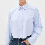 Ana Cropped Shirt Blue
