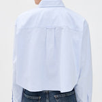 Ana Cropped Shirt Blue