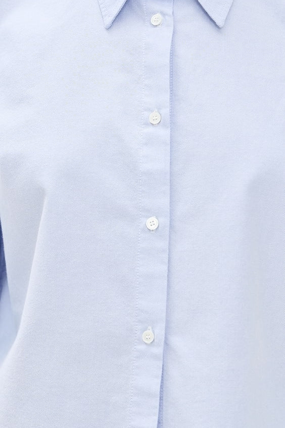 Ana Cropped Shirt Blue