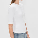 Nali Short Sleeve Henley White