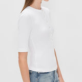 Nali Short Sleeve Henley White