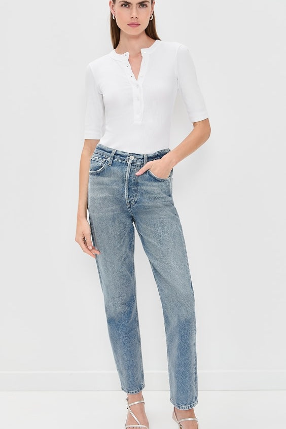 Nali Short Sleeve Henley White