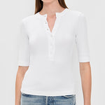 Nali Short Sleeve Henley White
