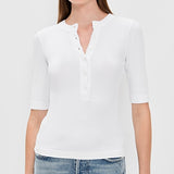Nali Short Sleeve Henley White