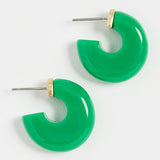 Le Hoop Resin Emerald