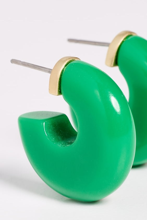 Le Hoop Resin Emerald