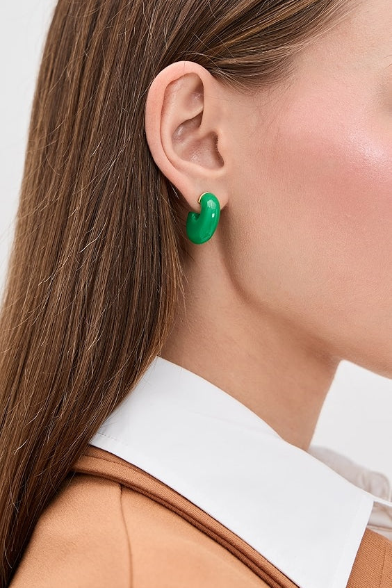 Le Hoop Resin Emerald