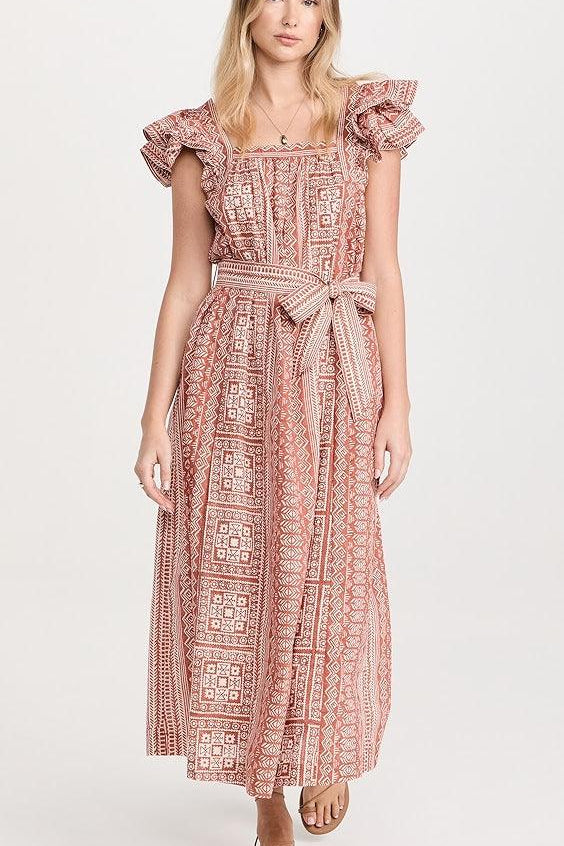 Ingrid Ankle Dress Tomar Print