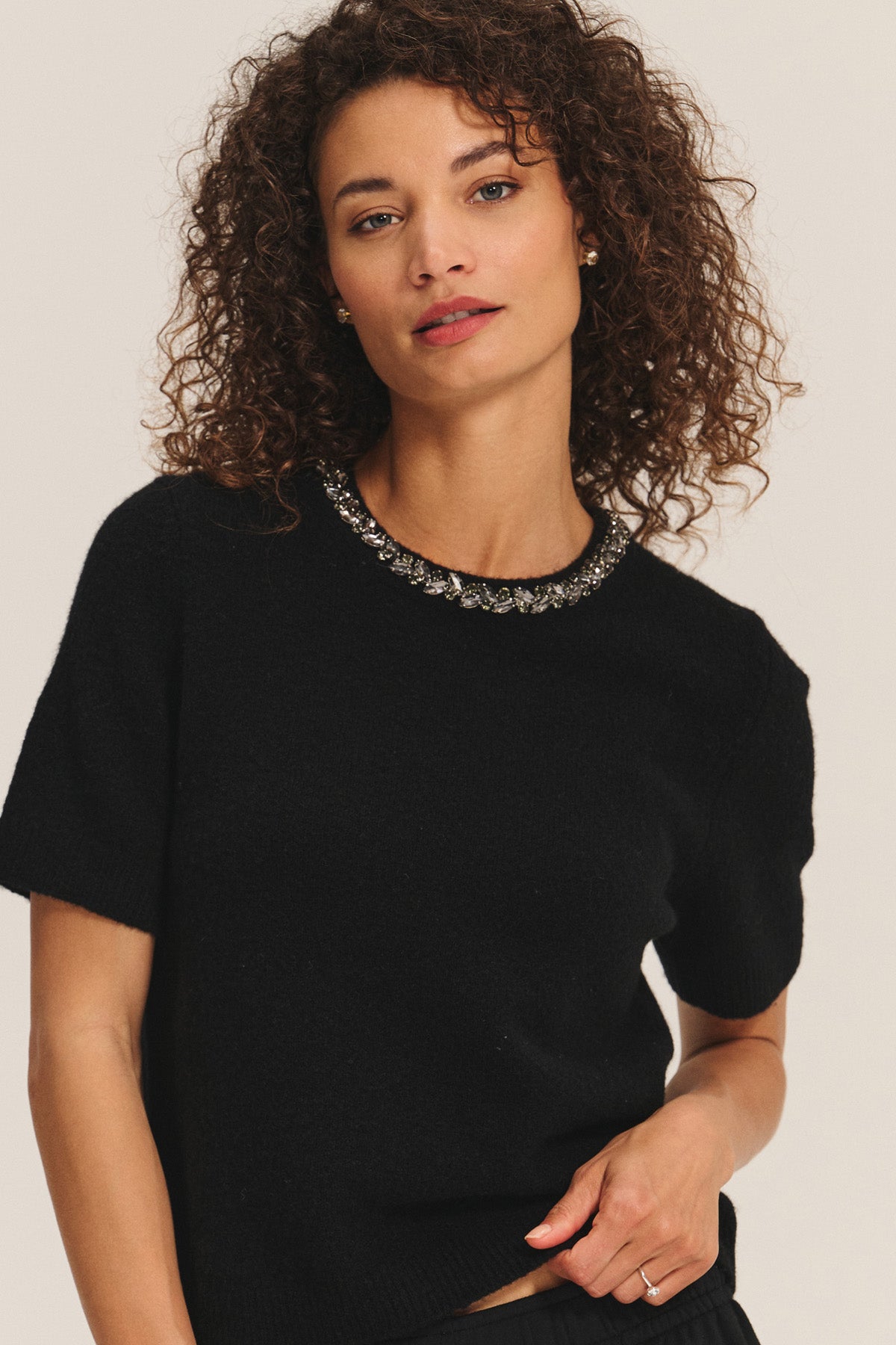 Briana Trim Crew Top