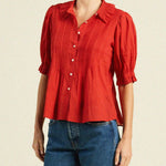 Jess Blouse Crimson Check