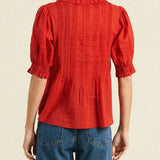 Jess Blouse Crimson Check