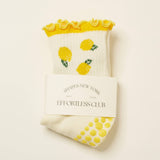 Lemon Ruffle Grip Pilates Socks
