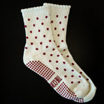 TCC Burgundy Polka Dots  | Pilates & Barre Grippy Socks