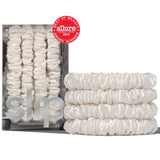 Back to School White Skinny Scrunchies