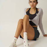 Little Cherry Petal Grip Pilates Socks
