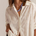 Mae Eyelet Shirt Ecru Wash