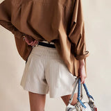 Perfect Prep Trouser Short Ivory and Black Combo