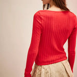 Tilly Long Sleeve Cardigan Crabapple Red