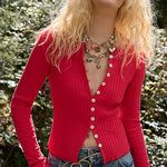 Tilly Long Sleeve Cardigan Crabapple Red