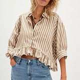 Bailey Stripe Shirt Neutral Combo