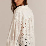 Mae Eyelet Shirt Ecru Wash