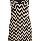 Lauren Chevron Mini Dress Sand Dollar Multi