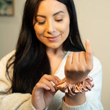 Rose Gold Silk Scrunchies Set of 3